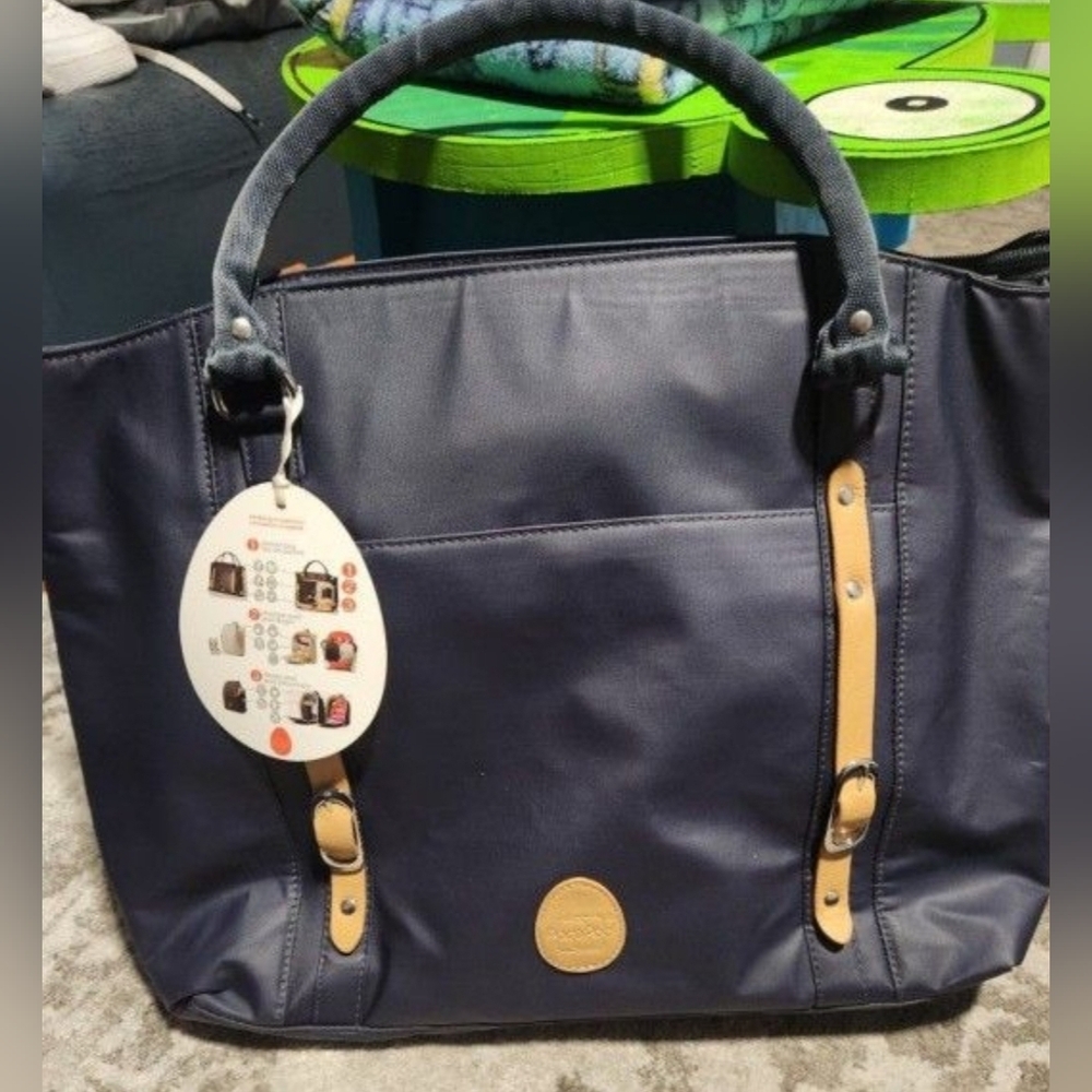 New pacapod diaper bag Purse navy blue bag
